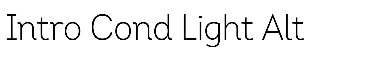Intro Cond Light Alt